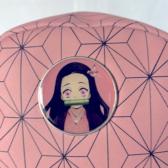 demon slayer nezuko mini backpack Faux Leather 11" / Pink Bag  Blueberry Cat Demon Slayer: Kimetsu No Yaiba
